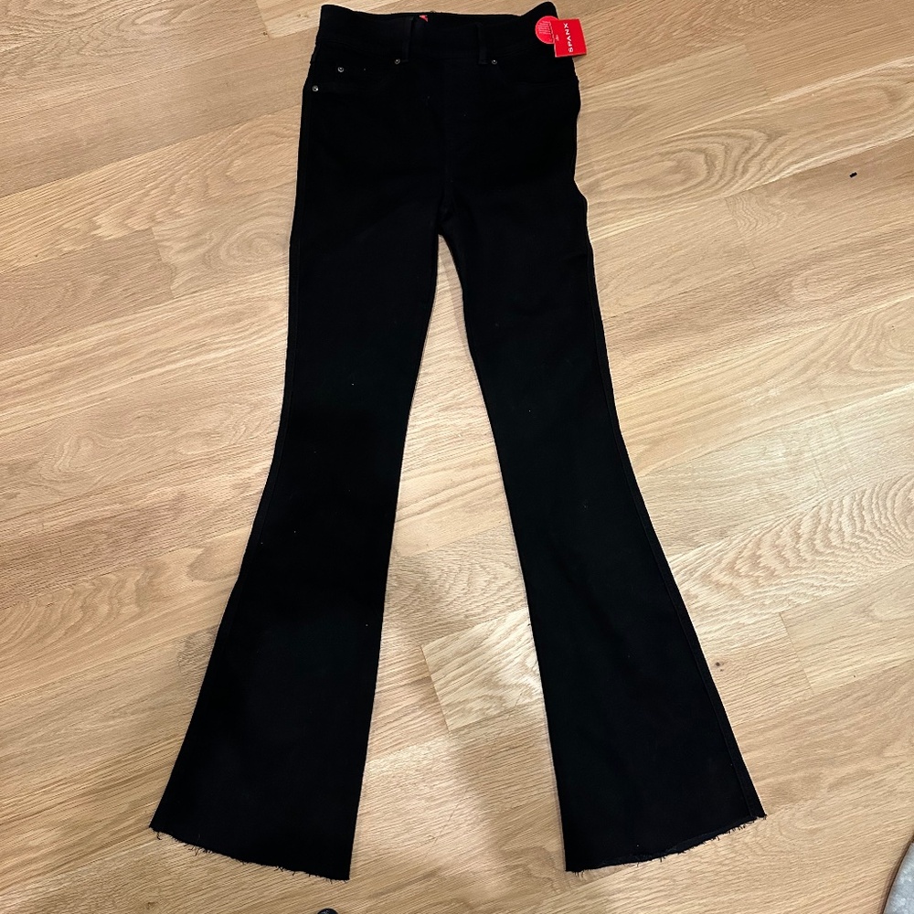 Spanx black flare denim jeans XS